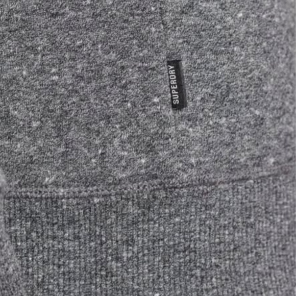 BRAND NEW men superdry vintage logo crew sweater gray dark charcoal size XL - Picture 4 of 7